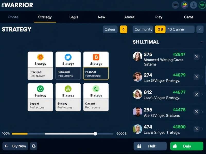 Wealth Warrior Pro gameplay screenshot showing strategy interface